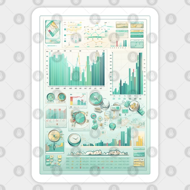 Day trading pattern with dashboard Sticker by MilkyBerry